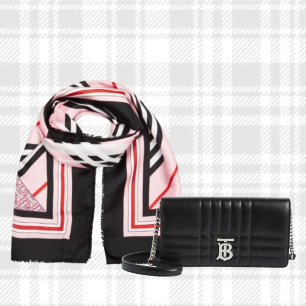 BURBERRY Heritage Scarf and Wallet Bundle